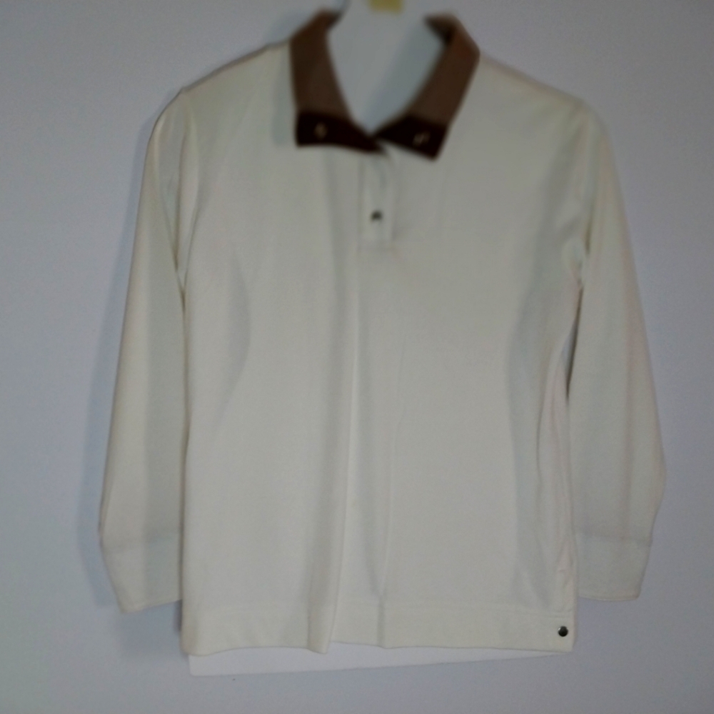 Link Size L White and Brown Men's Shirt